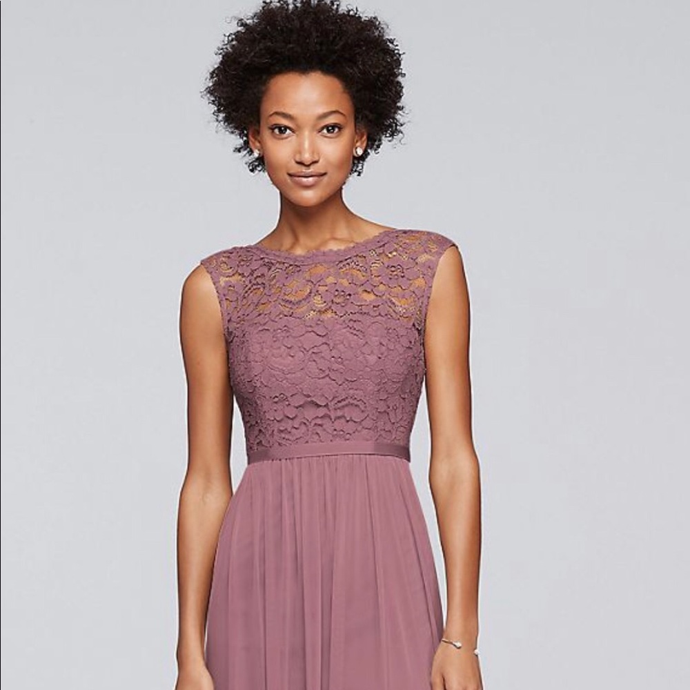 Long Bridesmaid Dress w/Lace Bodice
DAVID'S BRIDAL